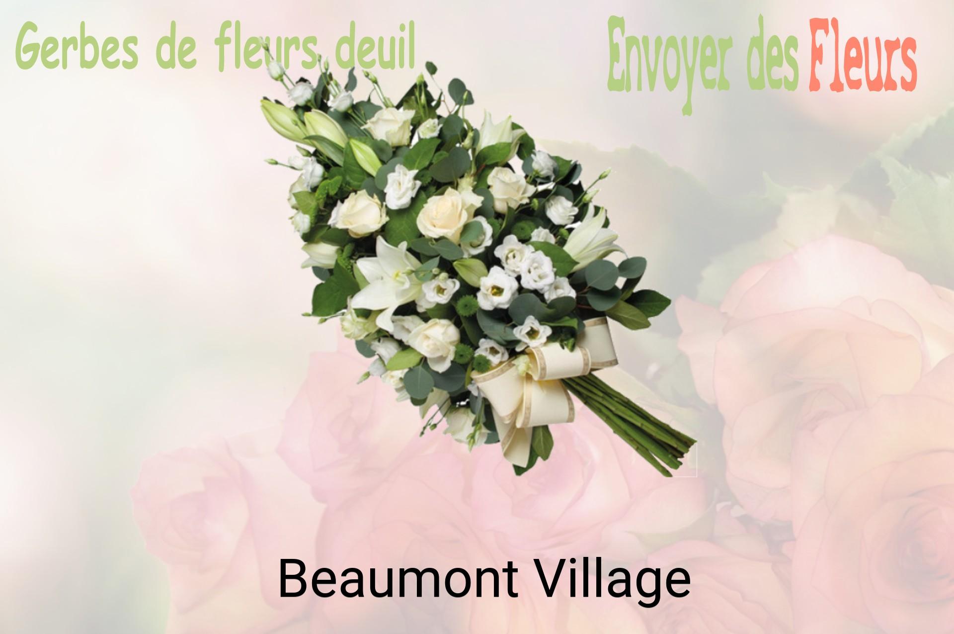 Gerbe de fleurs de deuil livrée à Beaumont-Village